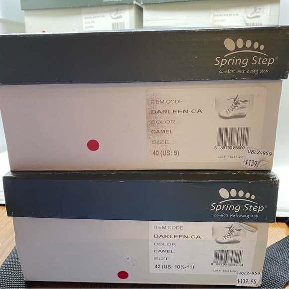 Spring Step Tan and Brown Combat Boots - Picture 7 of 7